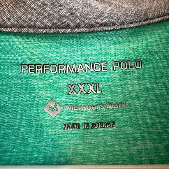 Member's Mark Men's Performance Polo Shirt Green Size XXX-Large - Picture 4 of 6